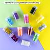 12 Colors Chunky Face Glitter No Glue Cosmetic Body Nail Eye Hair Art Resin Tumbler Glitter Holographic Glitte Glitter Makeup Chunky Sequins Party Glitter for Rave Festival Fine Glitter Eyeshadow view 4