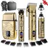 QREEYX Hair Clippers for Man T-Blade Trimmer Nose Hair Trimmer Electric Shaver Set, Professional Metal Body Barber Clippers Set for Haircut, Mens Grooming Kit with LCD Display, Ideal Gift for Him view 1