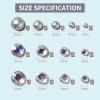 Teenitor 2582Pcs Silver Hair Jewels and Hair Gems Silver Face Gems Face Jewels Self Adhesive Hair Gems for Face, Hair, Makeup, Body 3/4/5/6/8MM view 4