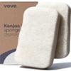 Vove Organic Konjac Body Sponges 2-Pack - Natural Full Body Exfoliating Shower Sponges, Gentle Plant-Based Cleansing for All Skin Types, Microplastic-Free Biodegradable, Certified Organic view 1