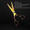 Hair Cutting Scissors, 6inch Professional japan 440c Gold Left handed hair scissors cutting barber haircut thinning shears hairdressing scissors (Color : Cutting) view 2