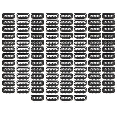 100Pcs 6 Teeth Hair Extension Clips, Wig Clips, Hair Extensions Clip in Real Human Hair Ombre Clip, Stainless Steel U Shape Snap Clips for Hair Extension Hairpiece DIY