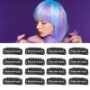 100Pcs 6 Teeth Hair Extension Clips, Wig Clips, Hair Extensions Clip in Real Human Hair Ombre Clip, Stainless Steel U Shape Snap Clips for Hair Extension Hairpiece DIY view 3