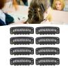 100Pcs 6 Teeth Hair Extension Clips, Wig Clips, Hair Extensions Clip in Real Human Hair Ombre Clip, Stainless Steel U Shape Snap Clips for Hair Extension Hairpiece DIY view 4