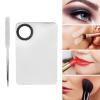 304 Stainless Steel Cosmetic Makeup Spatula, Palette Set Cosmetic Base Mixing Palette with PU Leather Cover, Multipurpose Applicator for Mixing Cream, Skincare, or Scraping Jars view 3