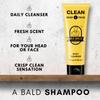 Bee Bald CLEAN Daily Head & Face Cleanser, Refreshes and Thoroughly Washes, Premium Bald Head Care for Men and Women, 4 fl oz (Pack of 3) view 3