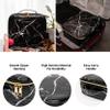 Carrywell Makeup Bag Travel Case, Not-Made In China, Hard Train Case for Cosmetics, Portable Beauty Artists Organizer, Storage Box With Adjustable Dividers For Make Up and Brushes, Small Marble view 3