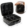 Carrywell Makeup Bag Travel Case, Not-Made In China, Hard Train Case for Cosmetics, Portable Beauty Artists Organizer, Storage Box With Adjustable Dividers For Make Up and Brushes, Small Marble view 4