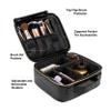 Carrywell Makeup Bag Travel Case, Not-Made In China, Hard Train Case for Cosmetics, Portable Beauty Artists Organizer, Storage Box With Adjustable Dividers For Make Up and Brushes, Small Crocodile view 2