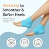 ZenToes Moisturizing Socks for Cracked Heel Treatment, Vitamin E, Olive Oil and Jojoba Oil Heel Socks, Stocking Stuffers for Women, Spa Self Care Gifts for Women (Fuzzy Blue, Wide Width) view 2