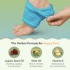 ZenToes Moisturizing Socks for Cracked Heel Treatment, Vitamin E, Olive Oil and Jojoba Oil Heel Socks, Stocking Stuffers for Women, Spa Self Care Gifts for Women (Fuzzy Blue, Wide Width) view 4