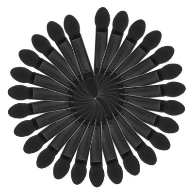 Beavorty 100pcs Double-headed Sponge Eyeshadow Makeup Brushes for Women Smooth Applicator for Home Travel for Daily Use and Special Occasions Black