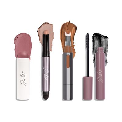 Julep Everyday Easy 4 Piece Kit with Eyeshadow 101 in Putty Matte, Length Matters Lengthening Mascara, Skip The Brush Cream to Powder Blush in Muted Mauve, & Cushion Complexion Concealer in Fawn