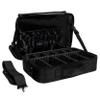 Carrywell Makeup Bag Travel Case, Not-Made In China, Hard Train Case for Cosmetics, Portable Beauty Artists Organizer, Storage Box With Adjustable Dividers For Make Up and Brushes, Medium Black view 1