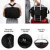 Carrywell Makeup Bag Travel Case, Not-Made In China, Hard Train Case for Cosmetics, Portable Beauty Artists Organizer, Storage Box With Adjustable Dividers For Make Up and Brushes, Medium Black view 3