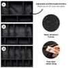 Carrywell Makeup Bag Travel Case, Not-Made In China, Hard Train Case for Cosmetics, Portable Beauty Artists Organizer, Storage Box With Adjustable Dividers For Make Up and Brushes, Medium Black view 4