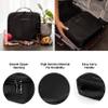 Carrywell Makeup Bag Travel Case, Not-Made In China, Hard Train Case for Cosmetics, Portable Beauty Artists Organizer, Storage Box With Adjustable Dividers For Make Up and Brushes, Small Black view 3