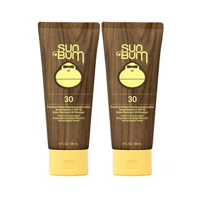Sun Bum Original SPF 30 Sunscreen Lotion | Vegan and Hawaii 104 Act Compliant (Octinoxate & Oxybenzone Free) Broad Spectrum Moisturizing UVA/UVB Sunscreen with Vitamin E | 3 oz (Pack of 2)