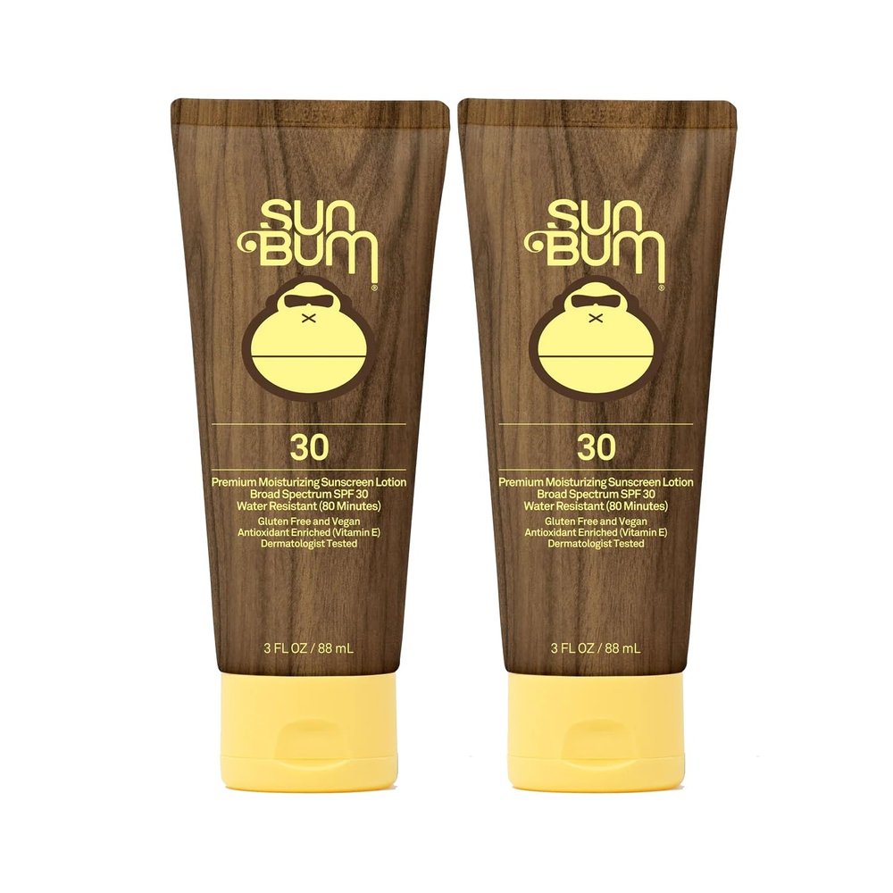 Sun Bum Original SPF 30 Sunscreen Lotion | Vegan and Hawaii 104 Act Compliant (Octinoxate & Oxybenzone Free) Broad Spectrum Moisturizing UVA/UVB Sunscreen with Vitamin E | 3 oz (Pack of 2)