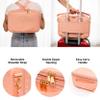 Carrywell Makeup Bag Travel Case, Not-Made In China, Hard Train Case for Cosmetics, Portable Beauty Artists Organizer, Storage Box With Adjustable Dividers For Make Up and Brushes, Medium Pink view 2