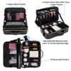 Carrywell Makeup Bag Travel Case, Not-Made In China, Hard Train Case for Cosmetics, Portable Beauty Artists Organizer, Storage Box With Adjustable Dividers For Make Up and Brushes, Medium Crocodile view 2