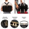 Carrywell Makeup Bag Travel Case, Not-Made In China, Hard Train Case for Cosmetics, Portable Beauty Artists Organizer, Storage Box With Adjustable Dividers For Make Up and Brushes, Medium Crocodile view 4