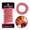 Amelia Beauty, 8-Pack, Mauve, Small Fabric-Wrapped Elastic Hair Coils, 1.75in Spiral Ties for Strong, Gentle Hold  No Dents or Creases! view 1
