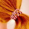 Amelia Beauty, 8-Pack, Mauve, Small Fabric-Wrapped Elastic Hair Coils, 1.75in Spiral Ties for Strong, Gentle Hold  No Dents or Creases! view 3