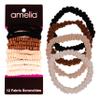 Amelia Beauty, Earth Tones Skinny Jersey Scrunchies, 2.125in Diameter, Gentle on Hair, Strong Hold, No Snag, No Dents or Creases. 12 Pack view 1