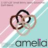 Amelia Beauty, Earth Tones Skinny Jersey Scrunchies, 2.125in Diameter, Gentle on Hair, Strong Hold, No Snag, No Dents or Creases. 12 Pack view 2