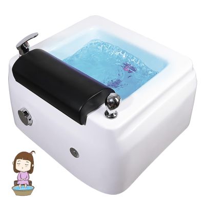 AMEERR Foot Bath Basin for Soaking Feet Extra Large Foot Soaking Tub Square Footbath Acrylic Foot Bath Adjustable Temperature Nail Salon Massage Equipment for Dry Cracked Feet (Size : Bath)