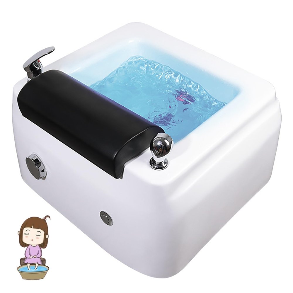 AMEERR Foot Bath Basin for Soaking Feet Extra Large Foot Soaking Tub Square Footbath Acrylic Foot Bath Adjustable Temperature Nail Salon Massage Equipment for Dry Cracked Feet (Size : Bath)