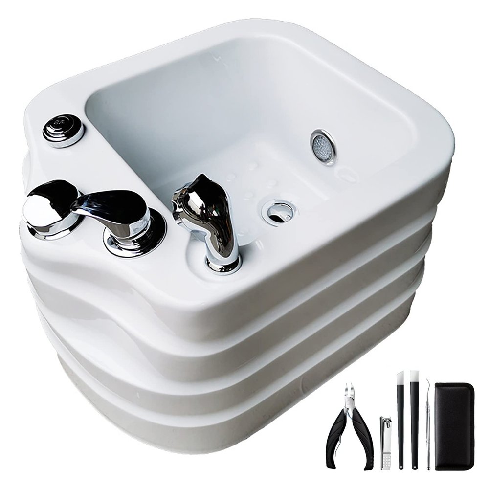 Acrylic Massage Footbath Square Foot Bath Massager Foot Soaking Bath Basin Feet for Dry Cracked Feet Pedicure Foot Soak for Women and Men Best Foot Soak Basin Tub for Pedicure & Foot Massage (Size :