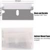 REXBETI 400PCS Single Edge Razor Blades, Industrial Scraper Razor Blades, One Edge Razor Blade, Replacement Box Cutter Blades, Suitable for Removing Labels, Decals, Stickers view 2