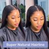 Real Full Lace Human Hair Wigs Pre Plucked Silk Straight HD Invisible Lace Brazilian Hair Wigs 150% Density Full End Straight Glueless Wigs with Baby Hair Bleached Knots For Black Woman 14Inch view 4