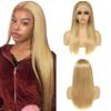 13x4 Lace Front Human Hair Wigs For Black Women (18inch,27#) Brazilian Remy Straight Honey Blonde Transparent Pre plucked Lace Frontal Wig With Baby Hair 180% Density Glueless Lace Wig view 1