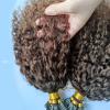 12inch Dark Brown I Tip Human Hair Loose Curly Pre Bonded Keratin Stick In Hair Extensions 70g 100strands Cold Fusion I Tip Hair Extensions Real Hair Beaded Extension Brazilian Remy Human Hair view 4