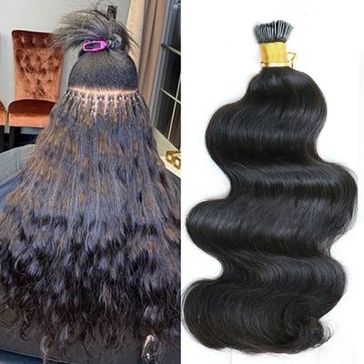 10inch I Tip Human Hair Loose Wave Pre Bonded Keratin Stick In Hair Extensions 70g 100strands Cold Fusion I Tip Hair Extensions Real Hair Beaded Extension Brazilian Remy Human Hair