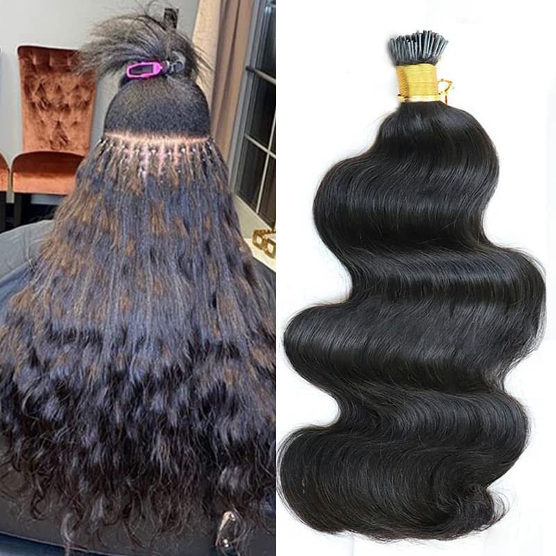 10inch I Tip Human Hair Loose Wave Pre Bonded Keratin Stick In Hair Extensions 70g 100strands Cold Fusion I Tip Hair Extensions Real Hair Beaded Extension Brazilian Remy Human Hair