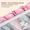 mikimini Large Shower Cap for Women Long Hair, Rainforest Bath Shower Caps with Pink Lace, Reusable Waterproof Shower Hat for Girls view 4