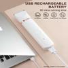 Bikini Trimmer Pubic Hair Trimmer for Women Legs Bikini Line Armpit Rechargeable Electric Shaver for Women Hair Removal with Snap-in Ceramic Blades IP7X Waterproof, White view 3