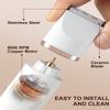 Bikini Trimmer Pubic Hair Trimmer for Women Legs Bikini Line Armpit Rechargeable Electric Shaver for Women Hair Removal with Snap-in Ceramic Blades IP7X Waterproof, White view 4