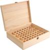 68 Slot Essential Oil Wooden Box Organizer Large Wood Storage Case Holds view 1