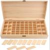 68 Slot Essential Oil Wooden Box Organizer Large Wood Storage Case Holds view 3
