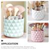 Cabilock Desk Top Shelf Stand 3pcs Makeup Brush Holder Organizer PP Rotating Pen Holder Desktop Stationary Organizer Storage Cup for Lipsticks Comb Beauty Tool Lipstick Kit view 3