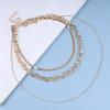Allereyae Vintage Layered Snake Chain Necklace Chunky Cuban Chain Necklace Gold Thick Chain Necklace Punk Curb Chain Necklace Jewelry for Women view 3