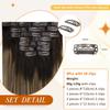 Full Shine Hair Clip in Extensions Balayage Seamless Hair Extensions Clip ins Ombre Brown to Walnut Brown Mix Honey Blonde 20 Inch Straight Hair Extension 8 PCS 120 G view 3