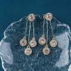 Allereyae Vintage Crystal Chandelier Drop Earrings Rhinestone Ball Dangle Earrings Gold Rhinestone Stud Earrings Sparkle Bridal Chandelier Earrings Jewelry for Women view 3