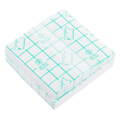 Beavorty 100pcs Disposable Makeup Hand Color Mixing Palette Easy Use Adhesive Cosmetic Tray for Professionals Beginners and Salons