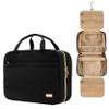 Carrywell Toiletry Bag Travel Bag with Hanging Hook, Makeup Organizer Case, Water-Resistant Cosmetic Bag For Full-size Containers, Toiletries, Black Large (Not Made In China) view 1